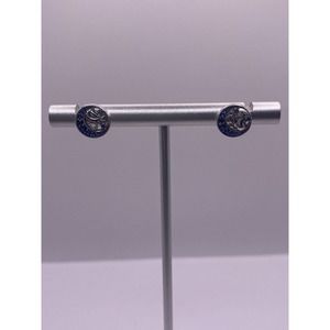 Blue CZ Sterling Silver Star With Cat In The Center